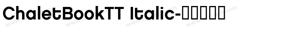 ChaletBookTT Italic字体转换